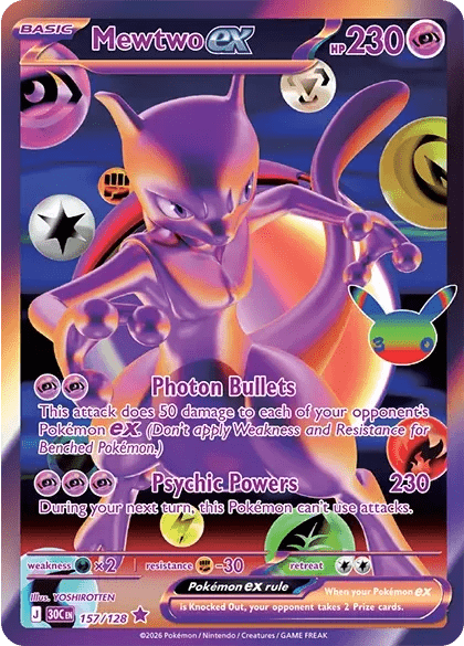 Mewtwo ex 157/128 · Futuristic Rare