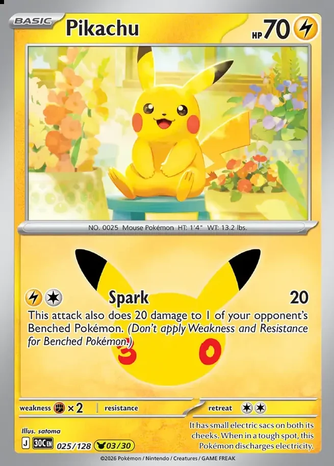 30th Celebration Pikachu 025 of 128