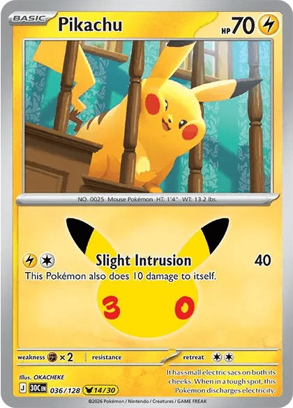 30th Celebration Pikachu 036 of 128
