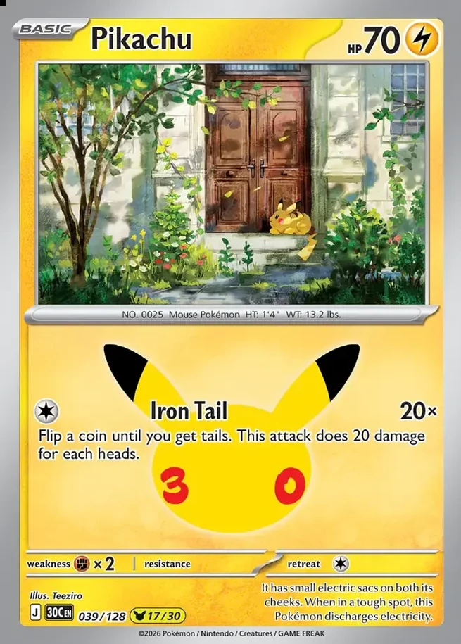 30th Celebration Pikachu 039 of 128