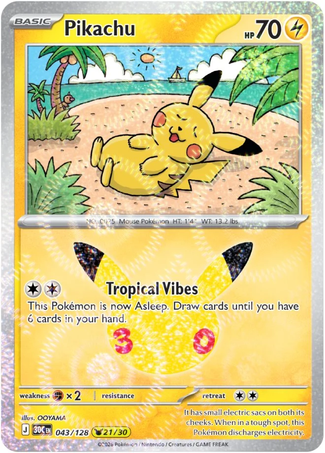 30th Celebration Pikachu 043 of 128