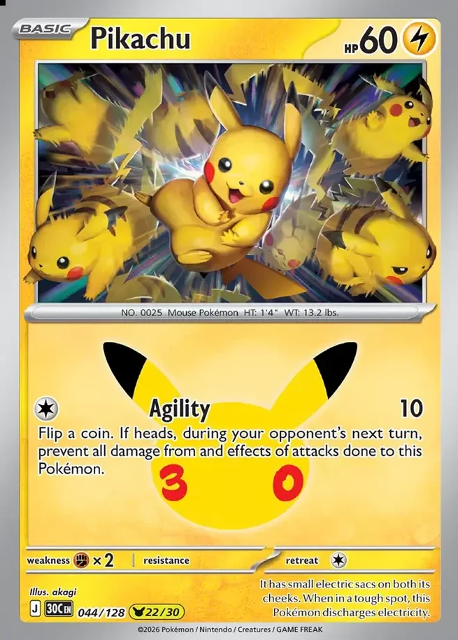 30th Celebration Pikachu 044 of 128