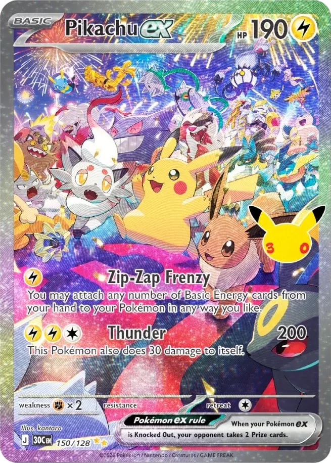 Pikachu ex 150/128 · Night SIR